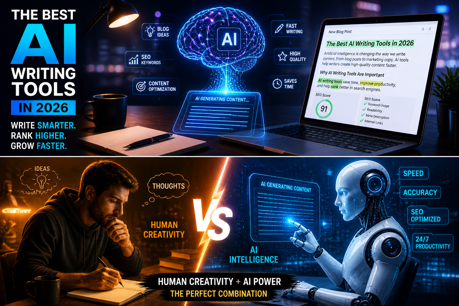 🏆 Best AI Writing Tools (2026)